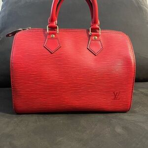 Louis Vuitton Bold Red Epi Satchel